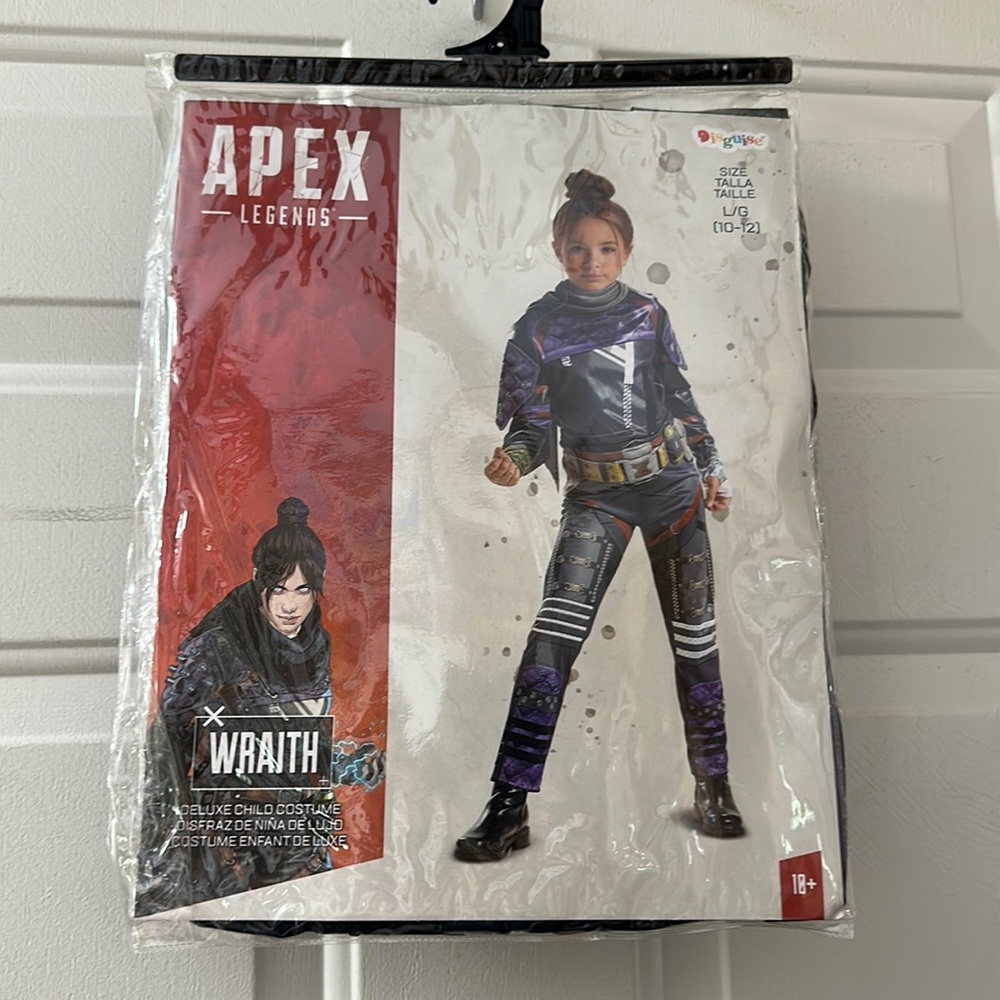 APEX LEGENDS WRAITH COSTUME: NEW IN PACKAGE: SIZE LARGE (10/12)